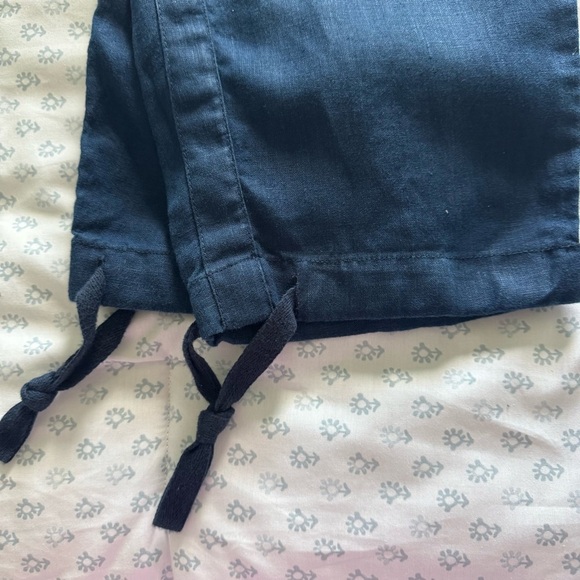 J. Jill 100% Linen Blue Ankle Cropped Pants Relaxed Fit - Picture 5 of 5